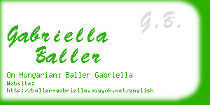 gabriella baller business card